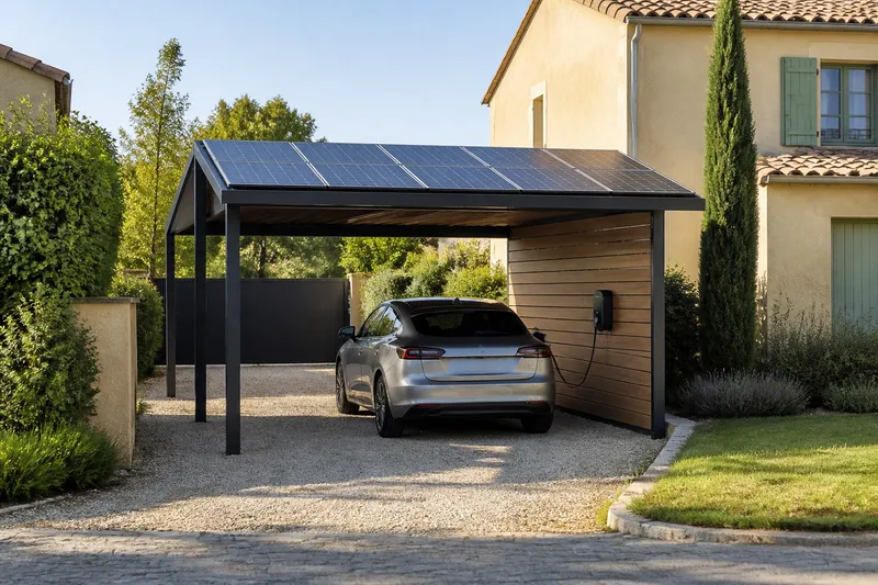 Carport solaire près de Lyon